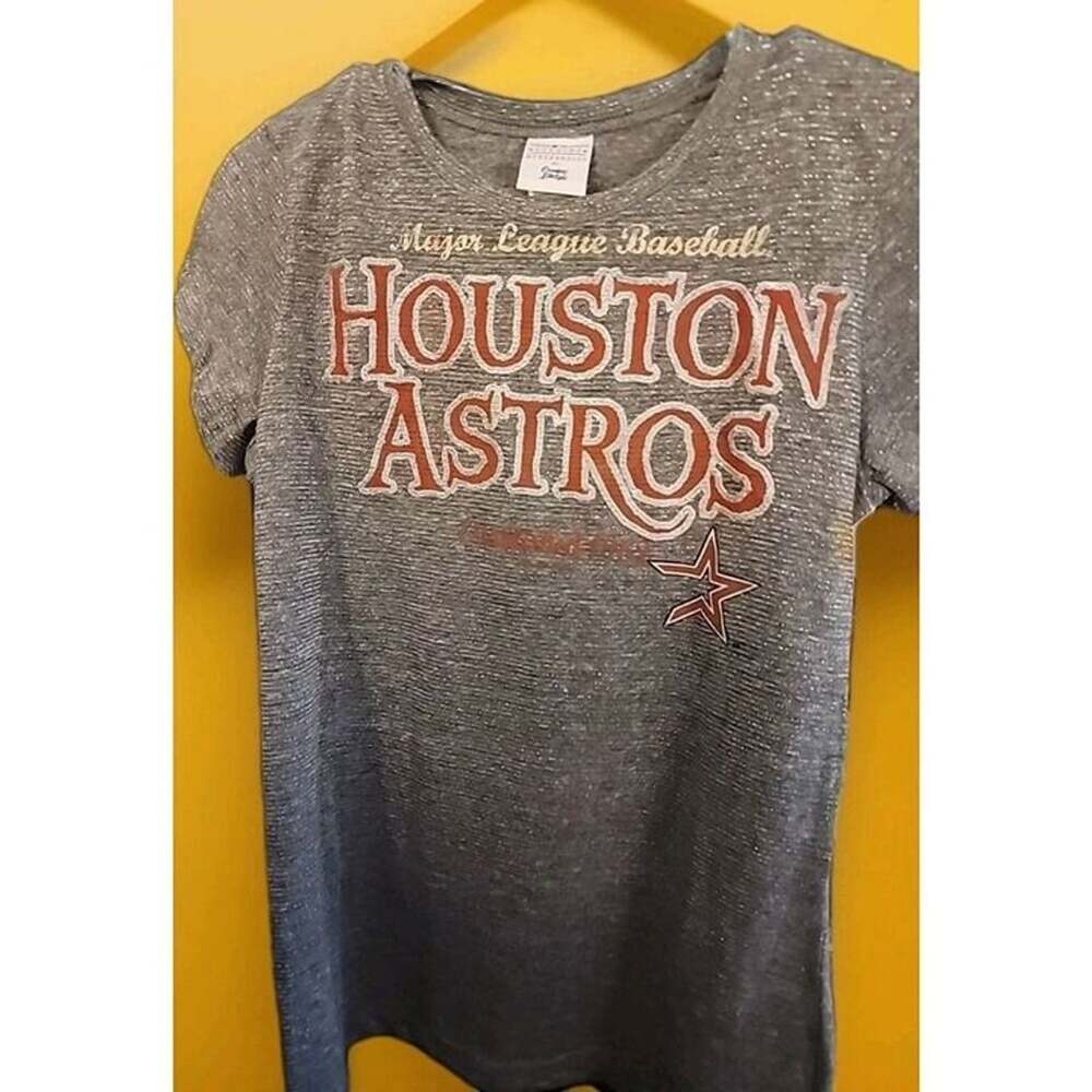 MLB Genuine Merchandise Campus Lifestyle Houston Astros Gray Shirt Large Cr50